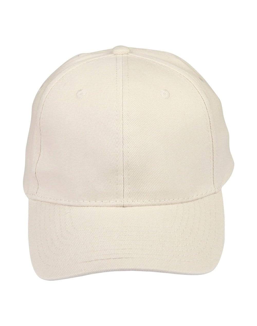 Heavy Brushed Cotton Cap Ch01 Active Wear Winning Spirit Natural One size 